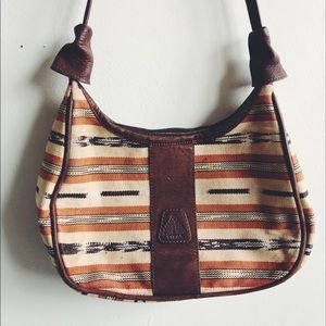 Vintage Tikal Leather + Southwest Woven Print